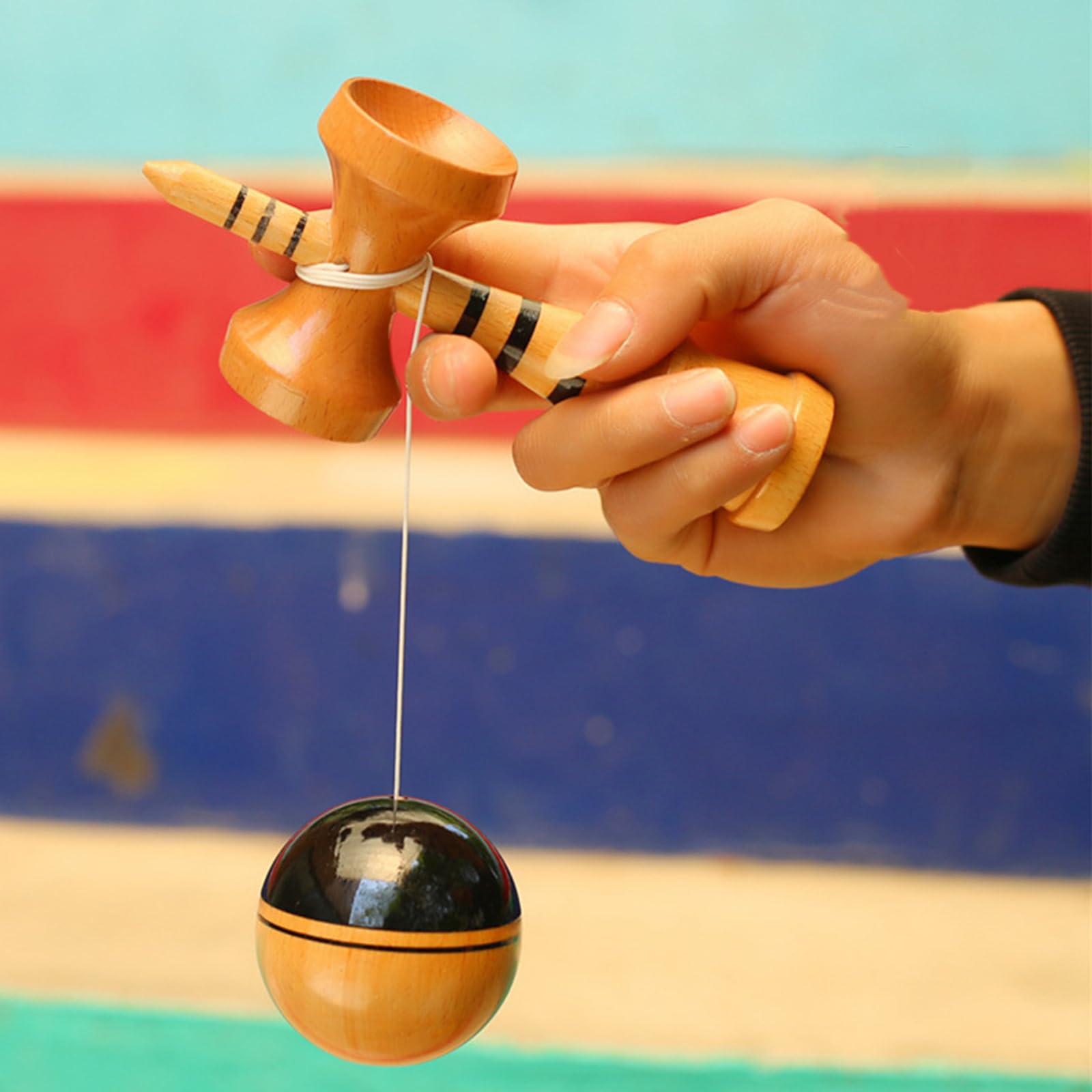 Amazon | けん玉 剣玉 木製 けん玉 競技用 練習用 (赤) [並行輸入品